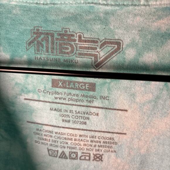 Hatsune Miku Long Sleeve Tie Dye Shirt Vocaloid Anime Graphic Tee Size XL - Picture 6 of 7